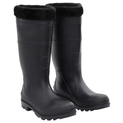 vidaXL Bottes de pluie avec chaussettes amovibles noir, Sports nautiques & Bateaux, Pêche à la ligne | Général, Neuf, Envoi