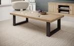 Meubella Salontafel eiken 130x65x36 cm rechthoekig, Verzenden, Nieuw, 50 tot 100 cm, Minder dan 50 cm