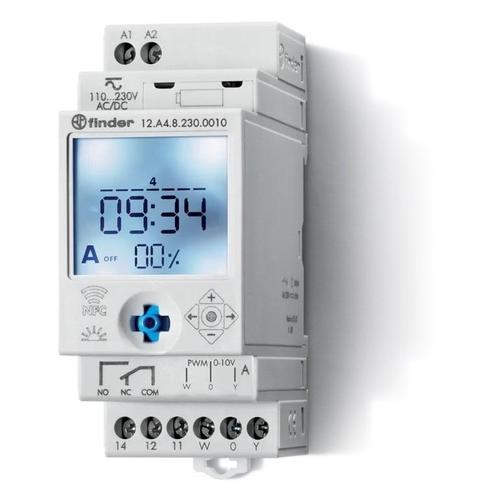 Finder Astronomische Tijdschakelaar 35mm 0-10V 230VAC -, Doe-het-zelf en Bouw, Elektriciteit en Kabels, Verzenden