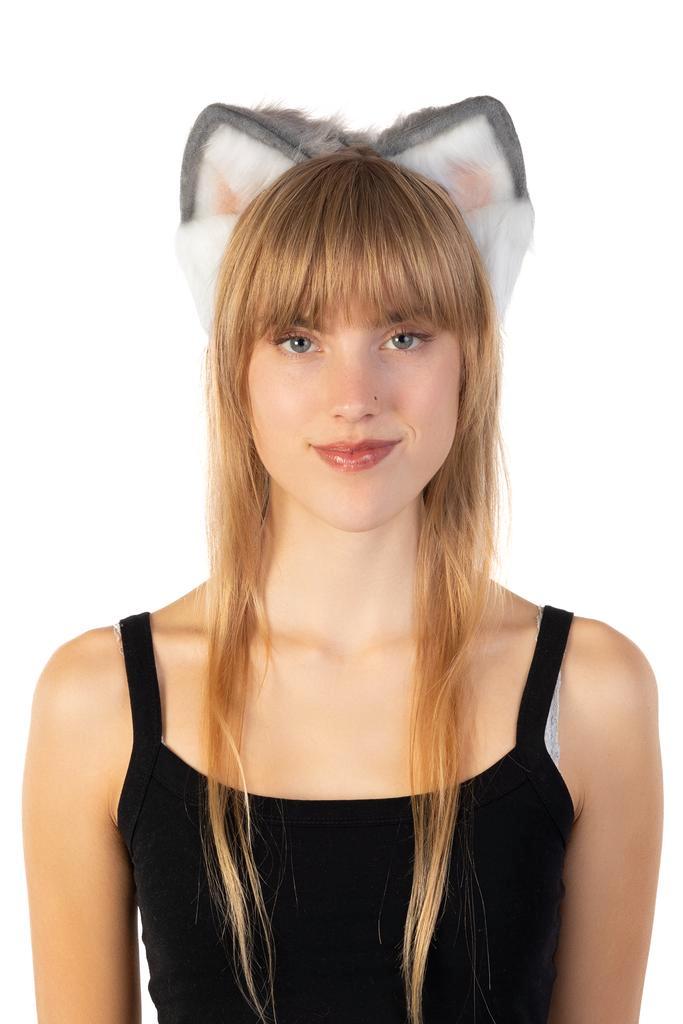 Haarband Furry Oortjes Grijs Wit Roze Kat Poes Vos Diadeem D, Kleding | Dames, Carnavalskleding en Feestkleding, Nieuw, Ophalen of Verzenden