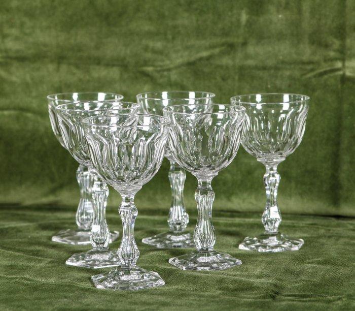 Uniek lot van 6 kristallen Val Saint Lambert glazen, model, Antiek en Kunst, Kunst | Designobjecten