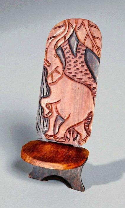 Stoel - Teak - sedia Palaver/Baoulé, Antiek en Kunst, Kunst | Designobjecten