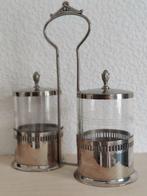 Service de table - Ensemble de verres Art Déco argentés,, Antiek en Kunst