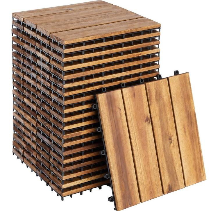 tectake Tuintegels Tabula lamellen van 4 - 20, Tuin en Terras, Overige Tuin en Terras, Verzenden