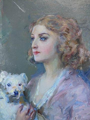 Giuseppe Pennasilico (1861-1940) - Ritratto femminile con