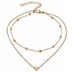 Fako Bijoux - Ketting - Dubbele Choker Layer - Hartje -, Verzenden