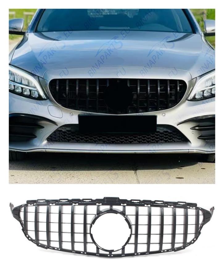 GT Grill Geschikt Voor Mercedes C-Klasse W205 2014-2018, Auto-onderdelen, Overige Auto-onderdelen, Nieuw, Mercedes-Benz, Ophalen of Verzenden