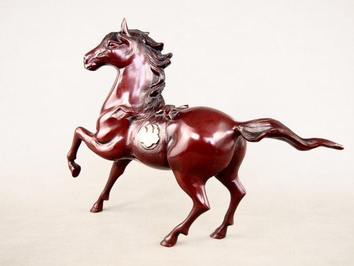 Gegoten koper - Seiseidou  - Beeldje van een snel paard, Antiek en Kunst, Antiek | Overige Antiek