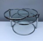 Table dappoint - Acier, Verre - table en acier chromé avec, Antiquités & Art