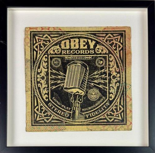 Shepard Fairey (OBEY) (1970) - Microgroove Microphone (HPM), Antiek en Kunst, Kunst | Schilderijen | Modern