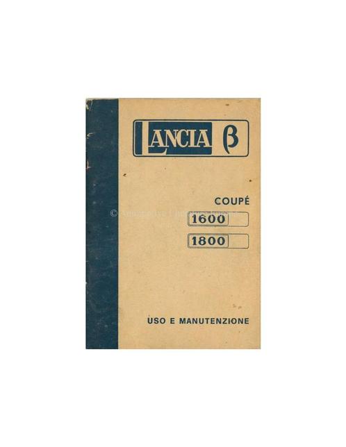 1974 LANCIA BETA COUPE INSTRUCTIEBOEKJE ITALIAANS, Autos : Divers, Modes d'emploi & Notices d'utilisation