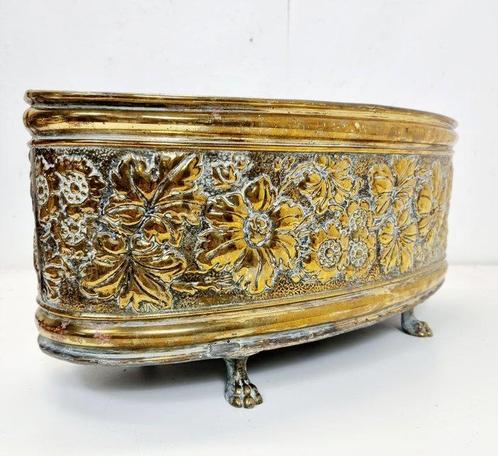 Pot de fleurs - Laiton - Très grande jardinière en laiton, Antiek en Kunst, Antiek | Overige Antiek