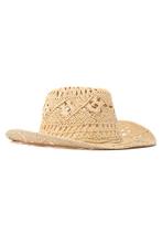 Cowboyhoed Raffia Beige Lichtbruine Gevlochten Stro Cowboy W, Kleding | Dames, Carnavalskleding en Feestkleding, Ophalen of Verzenden