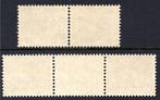 Nederland 1924 - 2x Koningin Wilhelmina tête bêche - Gratis, Gestempeld