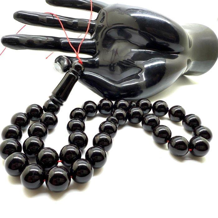 Baltic amber tesbih gebedsketting rozenkrans in kers. -, Verzamelen, Mineralen en Fossielen