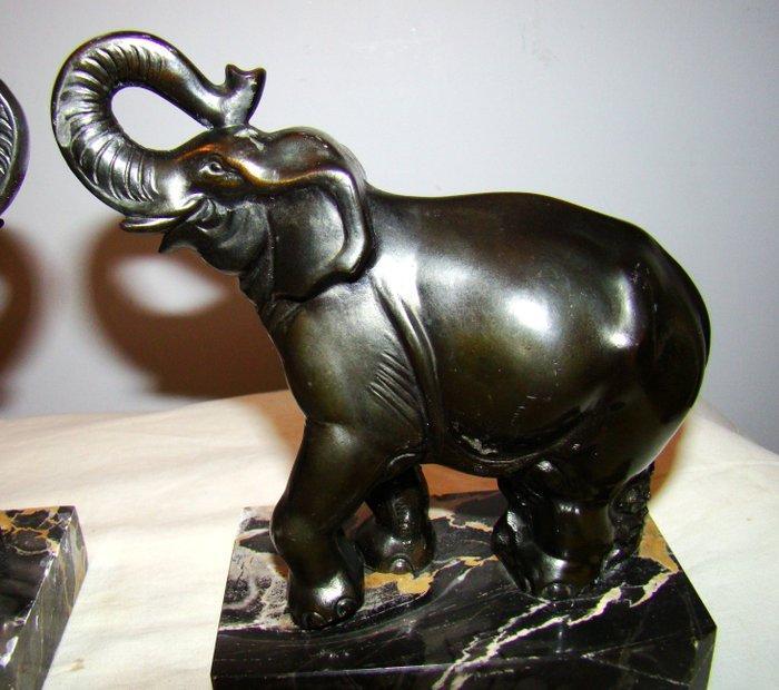 Boekensteunen (2) - regule en marmer, Antiquités & Art, Curiosités & Brocante