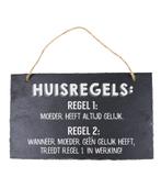 Leisteen Bordje Huisregels 25cm, Verzenden, Nieuw
