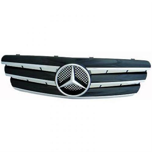 Grille Mercedes C-klasse W203 2000-2007 zwart/chroom, Auto-onderdelen, Carrosserie, Nieuw, Mercedes-Benz, Verzenden
