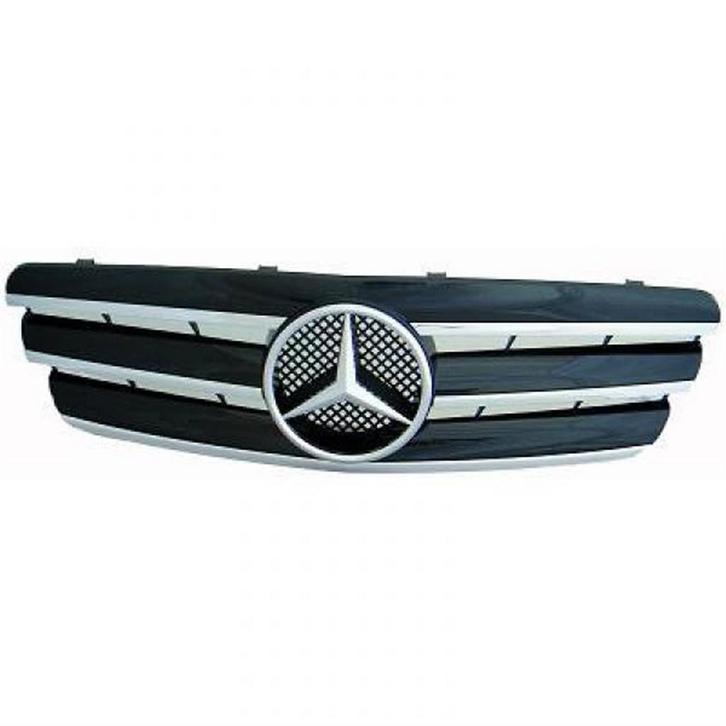 Grille Mercedes C-klasse W203 2000-2007 zwart/chroom, Autos : Pièces & Accessoires, Carrosserie & Tôlerie, Envoi