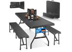 KESSER® Biertafel - Picknicktafel - Opvouwbaar - Zwart, Huis en Inrichting, Verzenden, Nieuw