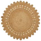 vidaXL Tapijt Bruin Ø 180 cm Jute, Verzenden