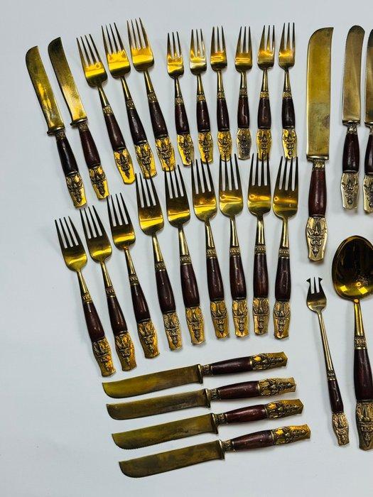 Ikalco - Bestekset (73) - Hout, Brons, Antiquités & Art, Antiquités | Meubles | Tables