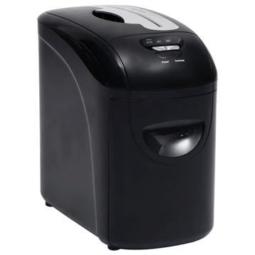 vidaXL Papierversnipperaar 10 paginas microcut zwart, Verzenden