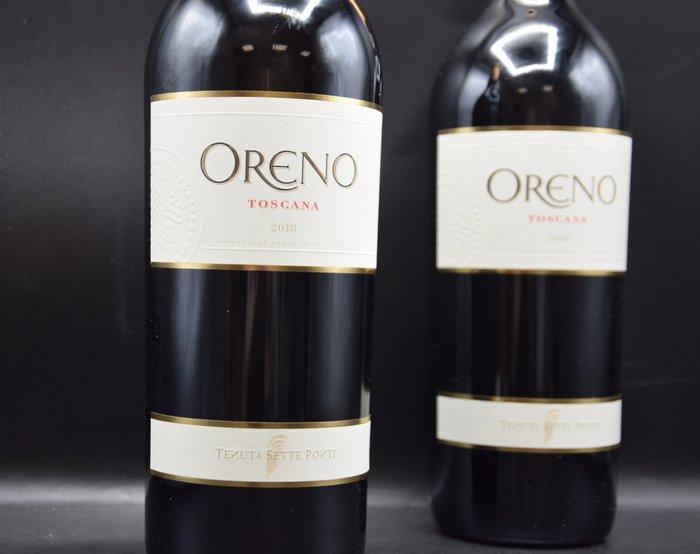 2018 Oreno - Toscane IGT - 2 Magnums (1.5L), Verzamelen, Wijnen