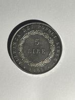 Italie, Gouvernement Provisoire de Venise 5 Lire 1848 (Sans