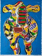 Peter Diem (1945) - Cow in Blue Field