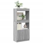 vidaXL Hoge kast 63x33x140 cm bewerkt hout grijs sonoma, Huis en Inrichting, Verzenden, Nieuw