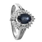 Zonder minimumprijs - Ring Platina - 1.41ct. tw. Saffier -, Nieuw