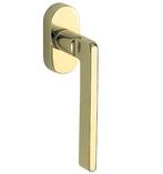 Draaikiepgarnituur Piatto/Elegant messing gelakt, Nieuw, Overige materialen, Klink of Kruk