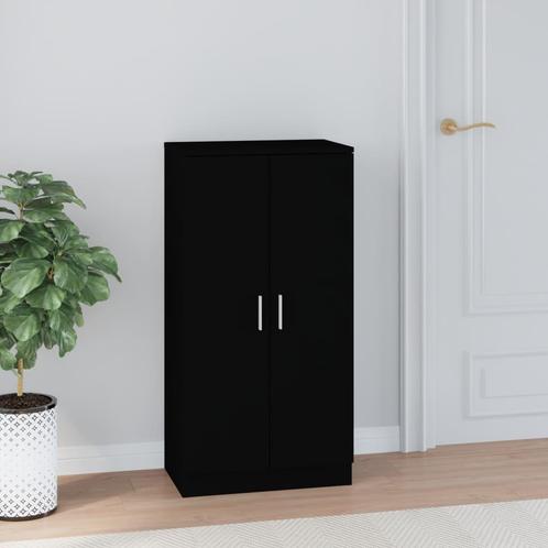 vidaXL Schoenenkast 55x35x108 cm bewerkt hout zwart, Huis en Inrichting, Kasten | Schoenenkasten, Nieuw, Verzenden