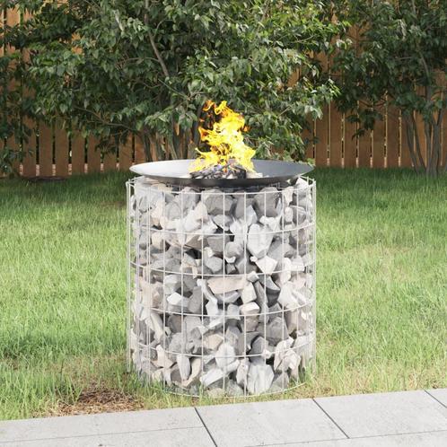 vidaXL Schanskorf vuurplaats Ø 50 cm gegalvaniseerd ijzer, Huis en Inrichting, Haarden, Nieuw, Verzenden