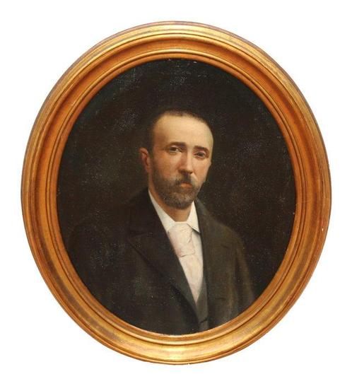 Spaanse school (XIX) - Retrato de un caballero, Antiek en Kunst, Kunst | Schilderijen | Klassiek