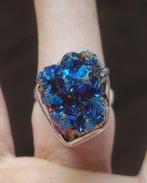 Prachtige titanium donkere regenboog aura kwarts ring, met, Collections