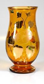 Egermann - Vaas - Kristal - Amber Kristall vaas, Antiquités & Art, Antiquités | Verre & Cristal