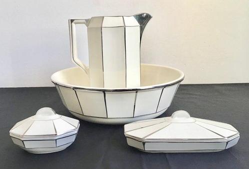 Art déco Ensemble de toilette (4) - Boch La Louvière - made, Antiek en Kunst, Kunst | Designobjecten