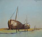 Leo Jordaens (1944-2000) - Bootjes op het droge