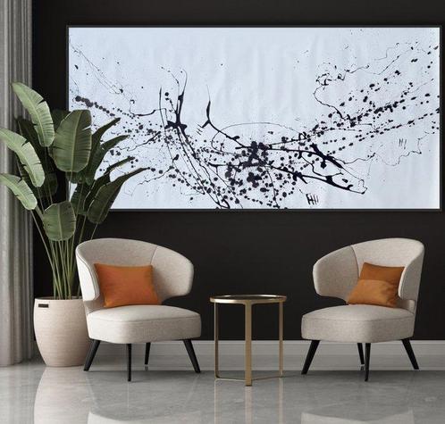 Laura Pinchete - Minimal in black VI XXXL, Antiek en Kunst, Kunst | Schilderijen | Modern