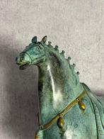 Groot beeld, Tang-Stijl paard 32 cm / 4 kg - Brons - China -, Antiek en Kunst