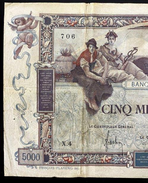 France. - 5000 Francs 05-01-1918 - Type Flameng - Fayette, Postzegels en Munten, Munten | Nederland