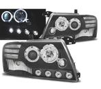 PHARES POUR MITSUBISHI PAJERO V60 00-06 LED ANGEL EYES NOIR, Verzenden, Nieuw