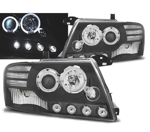 PHARES MITSUBISHI PAJERO V60 00-06 LED ANGEL EYES NOIR, Auto-onderdelen, Verlichting, Verzenden