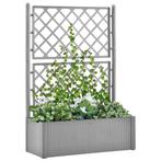 vidaXL Plantenbak verhoogd met latwerk en, Tuin en Terras, Verzenden, Nieuw