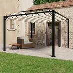 vidaXL Prieel met lamellendak 3x3 m stof en aluminium, Tuin en Terras, Verzenden, Nieuw