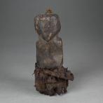 Statue fétiche - Bois, Fibre végétale, Tissu, Substances, Antiquités & Art