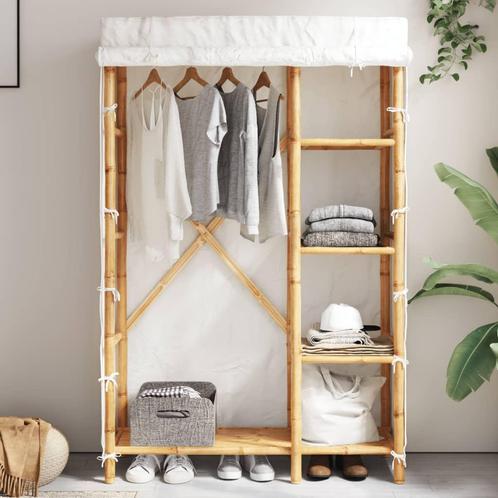 vidaXL Kledingkast 110x45x170 cm bamboe, Huis en Inrichting, Kasten | Kleerkasten, Nieuw, Verzenden