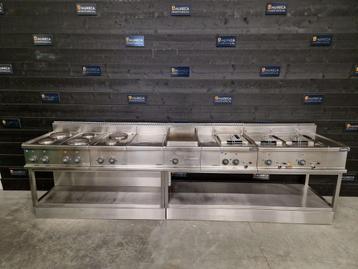 Dexion kooklijn | 6-pits fornuis, friteuse, bakplaat |